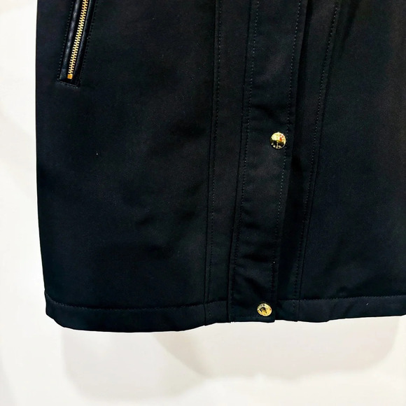 MICHAEL KORS Black coat with quilted sleeves and fleece interior - Picture 7 of 11